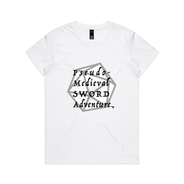 Pseudo-Medieval Sword Adventure - Womens Maple Tee Thumbnail