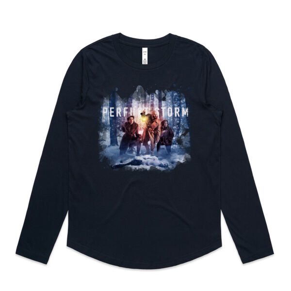 Winter Storm Design - Womens Curve Longsleeve Tee Thumbnail