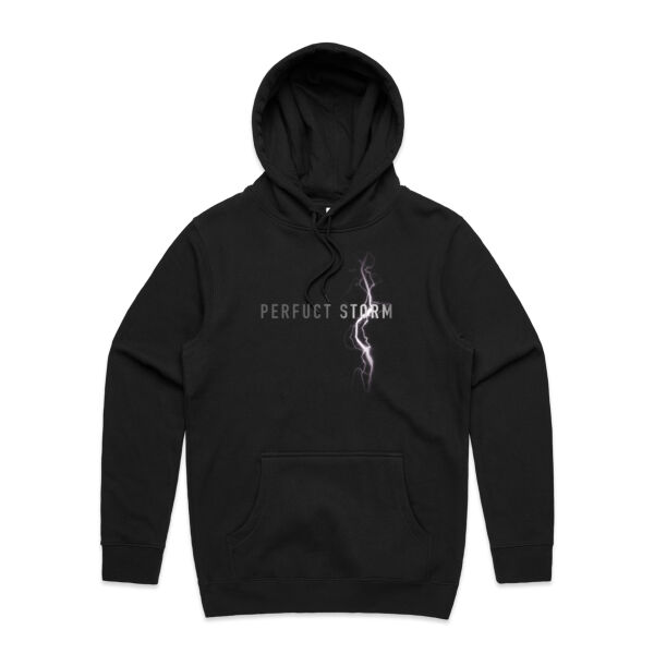 Black Lightning design - Mens Stencil Hoodie Thumbnail