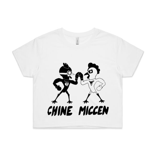 Mince Fist Vs. Chicken Fist - Womens Crop Tee Thumbnail