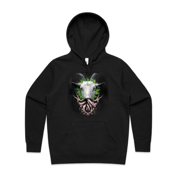 Squid Demon Goat - Womens Stencil Hood Thumbnail