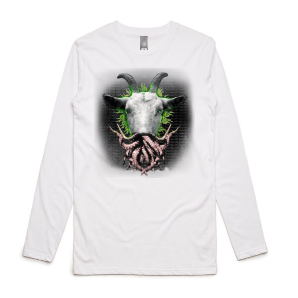 Squid Demon Goat - Mens Ink Longsleeve Tee Thumbnail