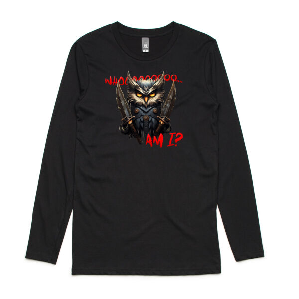 Anonymous Pointy Nocturnal Bird of Prey - AS Colour Mens Ink Longsleeve Tee Thumbnail
